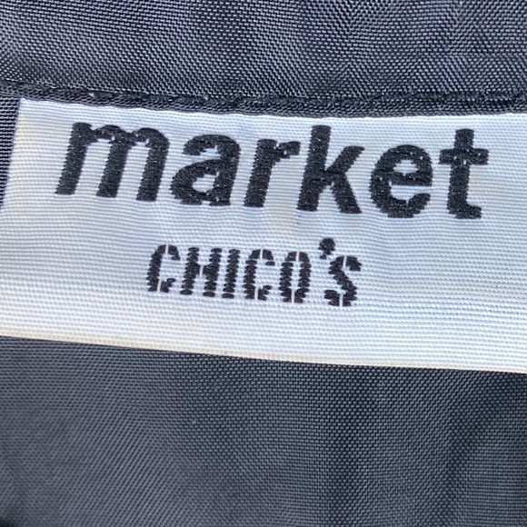 Chicos Market Sz 1 (Medium 8 10) Jacket Coat Blazer Art to Wear Tan Patchwork - Picture 4 of 5